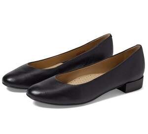 Marc Joseph New York Ferris Flat 2.0 Black Napa Leather Block Heel Shoes Sz 9.5M